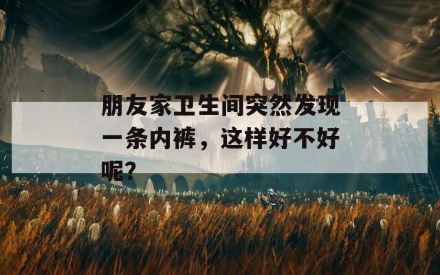 朋友家卫生间突然发现一条内裤，这样好不好呢？
