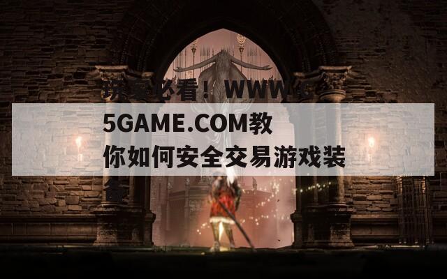 玩家必看！WWW.C5GAME.COM教你如何安全交易游戏装备