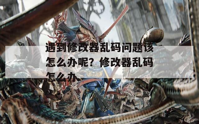 遇到修改器乱码问题该怎么办呢？修改器乱码怎么办