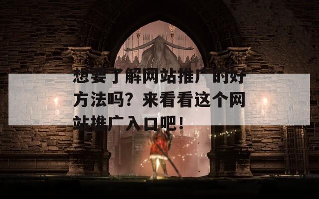 想要了解网站推广的好方法吗？来看看这个网站推广入口吧！