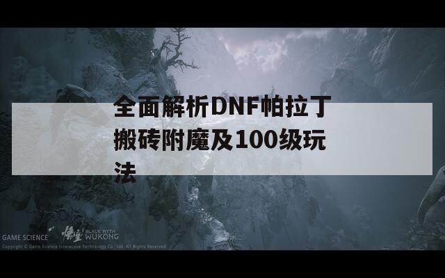 全面解析DNF帕拉丁搬砖附魔及100级玩法