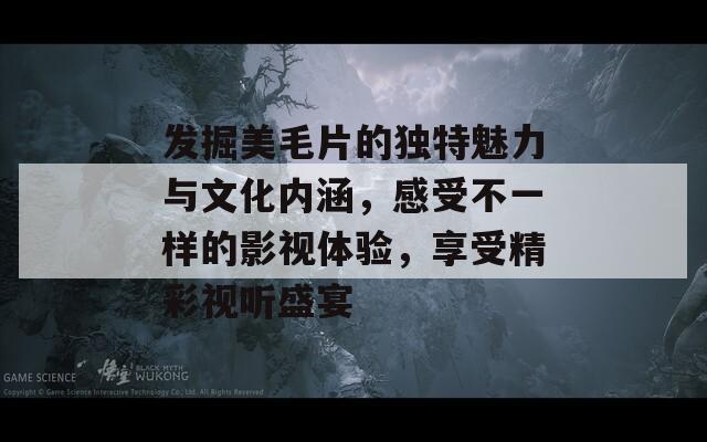 发掘美毛片的独特魅力与文化内涵，感受不一样的影视体验，享受精彩视听盛宴