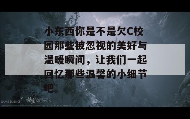 小东西你是不是欠C校园那些被忽视的美好与温暖瞬间，让我们一起回忆那些温馨的小细节吧。