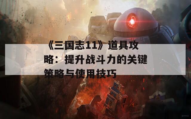 《三国志11》道具攻略：提升战斗力的关键策略与使用技巧