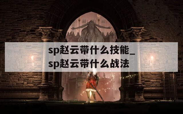 sp赵云带什么技能_sp赵云带什么战法